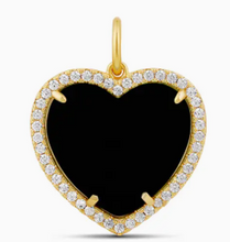 Load image into Gallery viewer, Jumbo Stone Heart Charm