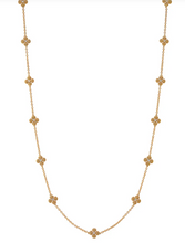 Load image into Gallery viewer, Mother of Pearl Berry Clover Double Sided Necklace 34"