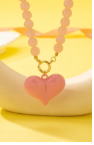 Load image into Gallery viewer, Sweetheart Beaded Heart Necklace