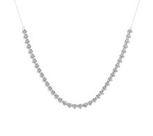 Load image into Gallery viewer, 14K WG Semi-Eternity Half Tennis Necklace