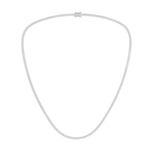 Load image into Gallery viewer, 18" 14K White Gold 7.4 ctw Tennis Necklace