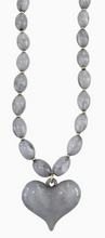 Load image into Gallery viewer, Roxie Beaded Necklace With Heart Charm
