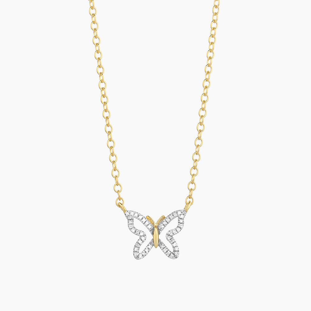 Open Wings Diamond Necklace
