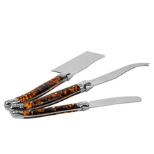 Load image into Gallery viewer, French Home 3-Piece Laguiole Tortoise Shell Cheese Knife Set