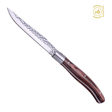 Load image into Gallery viewer, Brown Pakka Wood Set of 6 Steak Knives