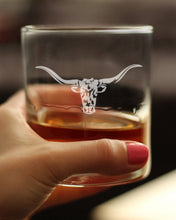 Load image into Gallery viewer, Longhorn Whiskey Rocks Glass - 10 oz.