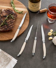 Load image into Gallery viewer, Laguiole Connoisseur 4-Piece Ivory-Colored Steak Knife Set