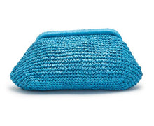 Load image into Gallery viewer, Raffia Hinged Clutch Bag