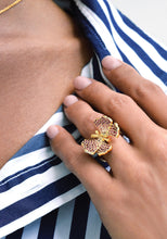 Load image into Gallery viewer, Butterfly Pink Pave Ring