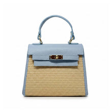 Load image into Gallery viewer, Raffia & Leather Top Handle