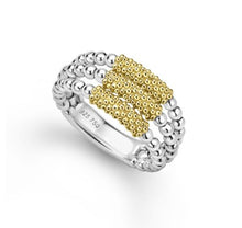 Load image into Gallery viewer, LAGOS Two-Tone Caviar Three Row Ring