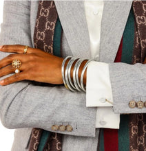 Load image into Gallery viewer, Set of 6 Silver All Weather Bangles