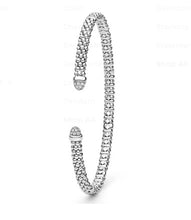 Load image into Gallery viewer, LAGOS Silver Caviar Diamond Mini Versa Torque Bracelet | 3mm