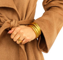 Load image into Gallery viewer, Set of 6 Gold All Weather Bangles