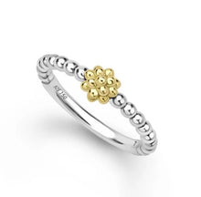 Load image into Gallery viewer, LAGOS Two-Tone Caviar Stacking Ring | 5mm