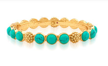 Load image into Gallery viewer, Turquoise Berry Gem Hinged Bangle