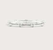 Load image into Gallery viewer, Silver Bamboo Hinged Bangle