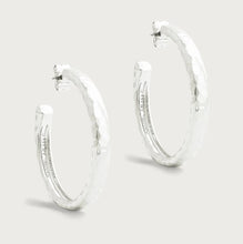 Load image into Gallery viewer, Silver Farrier Medium Hoops