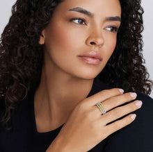 Load image into Gallery viewer, LAGOS Two-Tone Caviar Three Row Ring