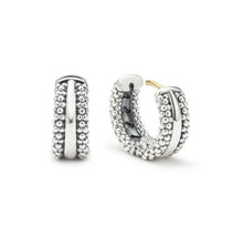 Load image into Gallery viewer, LAGOS Silver Caviar Beaded Huggie Earrings