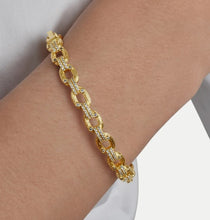 Load image into Gallery viewer, Enchanted Forest Chain Hinged Bangle