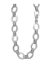 Load image into Gallery viewer, LAGOS Sterling Silver Oval Fluted Link Necklace | 15mm