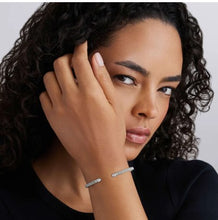 Load image into Gallery viewer, LAGOS Silver Caviar Diamond Mini Versa Torque Bracelet | 3mm