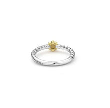 Load image into Gallery viewer, LAGOS Two-Tone Caviar Stacking Ring | 5mm