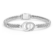 Load image into Gallery viewer, LAGOS Silver Interlocking Diamond Caviar Bracelet | 6mm