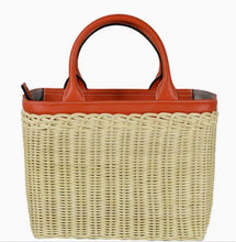 Load image into Gallery viewer, Italian Leather Woven Basket Handbag
