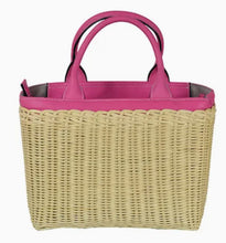 Load image into Gallery viewer, Italian Leather Woven Basket Handbag