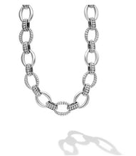 Load image into Gallery viewer, LAGOS Sterling Silver Oval Fluted Link Necklace | 15mm