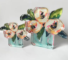 Load image into Gallery viewer, Pink and White Peonies Bloom Bitty Block