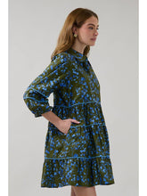 Load image into Gallery viewer, Retra Collared Tiered Mini Dress