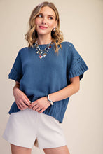 Load image into Gallery viewer, Short-Sleeve Crew-Neck Sweater