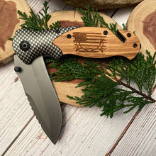Load image into Gallery viewer, Flag With Antlers Knife