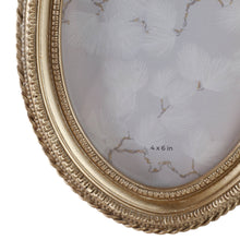 Load image into Gallery viewer, Photo Frame - Gold Polyresin Oval Coquette with Bow, 4x6 in.