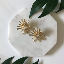 Load image into Gallery viewer, Sierra: Gold Starburst Earring