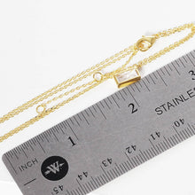 Load image into Gallery viewer, Gold Plated Baguette Necklace