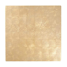 Load image into Gallery viewer, Square Gold Leaf Lacquer Placemat, Set of 4
