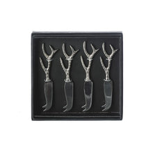 Load image into Gallery viewer, Antler Set of 4 Mini Cheese Knives