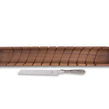 Load image into Gallery viewer, Banquette Board with Wheat Pattern Bread Knife