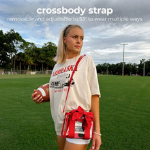 Load image into Gallery viewer, Case-Mate Varsity Red Bow Clear Stadium Bag
