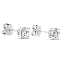 Load image into Gallery viewer, 14K WG Solitaire Round Studs 2ctw