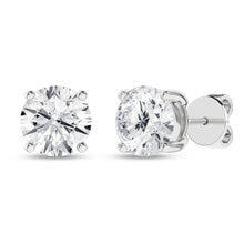 Load image into Gallery viewer, 14K WG Solitaire Round Studs 3ctw
