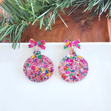 Load image into Gallery viewer, Christmas Sparkle Ornament Earrings