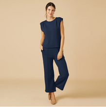 Load image into Gallery viewer, DreamTech Pleated Shoulder Tank with Cropped Pant