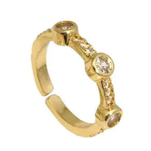 Load image into Gallery viewer, Colorful CZ Stud Adjustable Ring