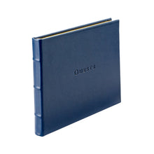 Load image into Gallery viewer, Blue Traditional Leather Guest Book