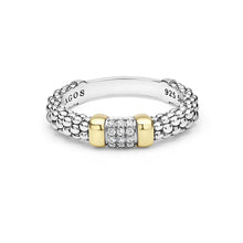 Load image into Gallery viewer, LAGOS Two-Tone Small Diamond Station Ring